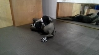 skeleton wearing a wetsuit