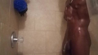 Taking a shower