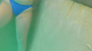 Thick PAWG Underwater at Public Pool -NO SEX- ~A Velvet Short~