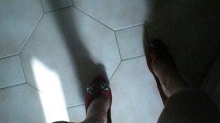 Legs heels red