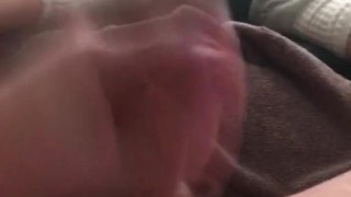 Furiously stroking my big thick 8" cock till I cum. A video for an old lov