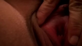 Horny fingering fat pussy