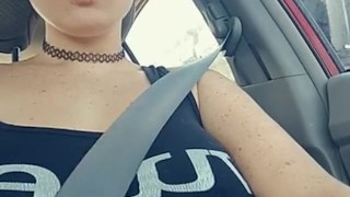 Public tit flashing in car