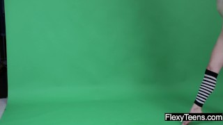 Anna Mostik shows gymnastics