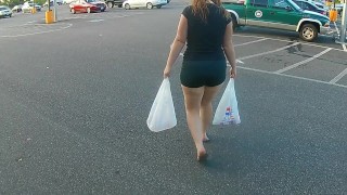 at the Grocery Store W/ Thick Redhead PAWG Velvet Diablo -NO SEX-