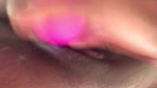 Freshly shaved wet pussy dripping cum