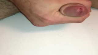 Young 21 Year Old Boy Mastrubates On Freinds Toilet. Cum Shot.