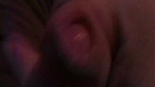 Playing with my uncircumcised cock