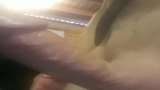 Wanking my hard cock off in the garage