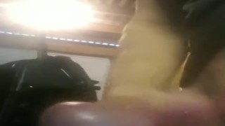 Wanking my hard cock off in the garage