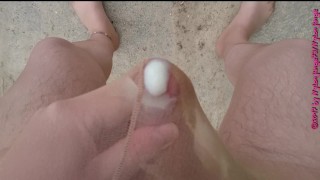 Outdoor CUM in Strumpfhose