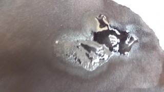 My step brother cum on my face and glasses.