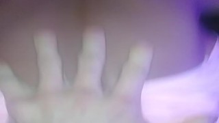 Slid her panties aside to fuck her over the couch