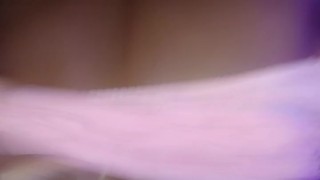 Slid her panties aside to fuck her over the couch