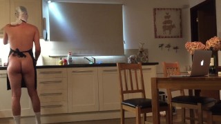 early morning Wank in the Kitchen