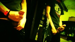 Punk Rocker Handjob and Cumload to the Mirror 2/10/2017