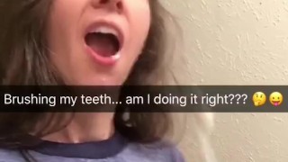 Lily Lark - Snapchat Spitty Titties (AKA Titties and Toothbrushing)