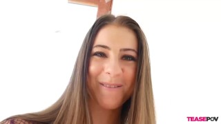 Hot brunette POV blowjob