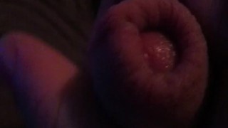 EXTREME CLOSEUP OF UNCIRCUMCISED COCK WANK