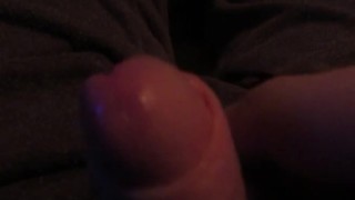 EXTREME CLOSEUP OF UNCIRCUMCISED COCK WANK