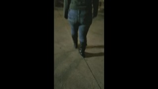 at the Themepark with Thick PAWG Velvet Diablo in Tight Jeans