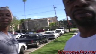 Blonde get a double monster black cock fucking
