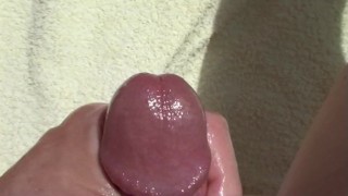 close up glans massage (erotic art)