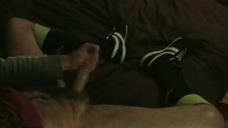 Jerking-Off in Soccer Socks & Sneakers