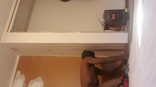 Empty house working naked
