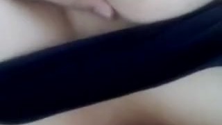 Asian BBW masturbates alone.