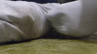 White Socks on 17 size feet