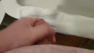Cum on Dirty White Socks
