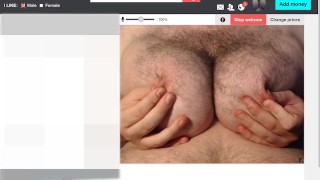 Big Fat Guy Plays with his tits and talks to you