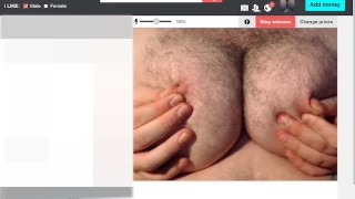 Big Fat Guy Plays with his tits and talks to you