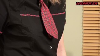Sexy Samantha blonde virgin hot schoolgirl