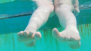 Water Toes | Wiggling Toes in the Water | Pale Feet and Toes
