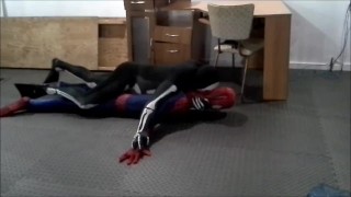 finned skeleton verses spiderman