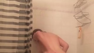 Fingering my ass in the shower