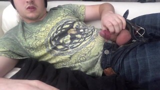 Pulling my flaccid cock out of my Jeans to show off