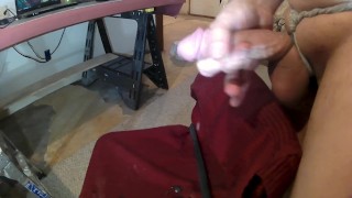 Stroking till I blast and make a mess