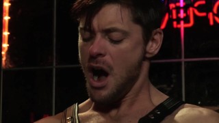 4 Raging Stallion Hunks Suck Dick at the Leather Bar!