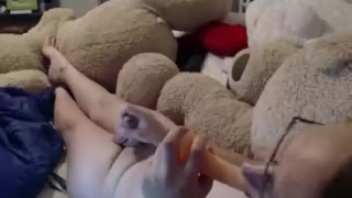 Cum while sucking small toy (No sound)