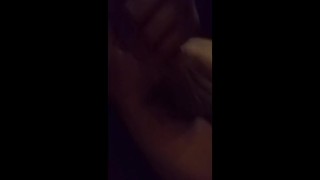 Stroking my long dick to cumshot perfection