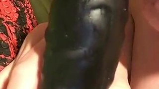 Teasing and Fucking Myself on Snapchat with a Big Black Dildo