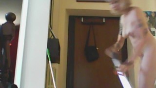 hot maid while vacuumin'