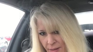 Smoking leather and leggings in my car
