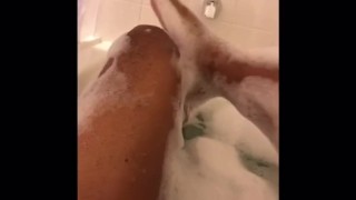 Bubble bath, no one to shower with