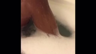 Bubble bath, no one to shower with