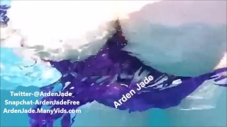 Bouncing Big Tits in Public Pool