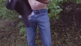 Twink Sprays 11 Cumshots in the Woods